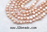 FWP492 14 inches 8mm - 9mm baroque lavender freshwater pearl strands