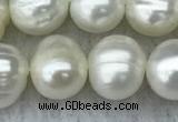 FWP84 15 inches 8mm - 9mm potato white freshwater pearl strands