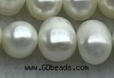 FWP85 15 inches 8mm - 9mm potato white freshwater pearl strands