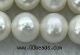 FWP87 15 inches 8mm - 9mm potato white freshwater pearl strands