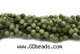 GARN06 15 inches 8mm round green garnet gemstone beads