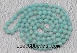 GMN103 Hand-knotted 6mm amazonite 108 beads mala necklaces