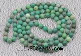 GMN105 Hand-knotted 6mm grass agate 108 beads mala necklaces