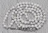 GMN110 Hand-knotted 6mm white howlite 108 beads mala necklaces