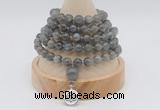 GMN1138 Hand-knotted 8mm, 10mm labradorite 108 beads mala necklaces with charm