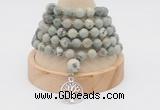 GMN1162 Hand-knotted 8mm, 10mm artistic jasper 108 beads mala necklaces with charm