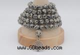 GMN1163 Hand-knotted 8mm, 10mm dalmatian jasper 108 beads mala necklaces with charm