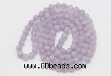 GMN122 Hand-knotted 6mm lavender amethyst 108 beads mala necklaces