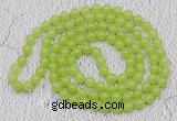 GMN15 Hand-knotted 8mm candy jade 108 beads mala necklaces