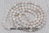 GMN400 Hand-knotted 8mm, 10mm white crazy lace agate 108 beads mala necklaces