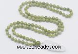 GMN4018 Hand-knotted 8mm, 10mm China jade 108 beads mala necklace with pendant