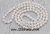 GMN431 Hand-knotted 8mm, 10mm faceted tibetan agate 108 beads mala necklaces