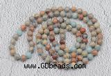 GMN455 Hand-knotted 8mm, 10mm serpentine jasper 108 beads mala necklaces