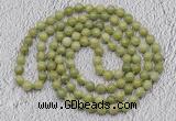 GMN469 Hand-knotted 8mm, 10mm China jade 108 beads mala necklaces