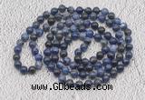 GMN472 Hand-knotted 8mm, 10mm sodalite 108 beads mala necklaces