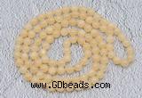 GMN476 Hand-knotted 8mm, 10mm honey jade 108 beads mala necklaces