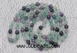 GMN480 Hand-knotted 8mm, 10mm fluorite 108 beads mala necklaces