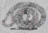 GMN486 Hand-knotted 8mm, 10mm cloudy quartz 108 beads mala necklaces