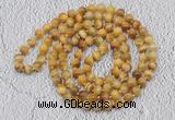 GMN490 Hand-knotted 8mm, 10mm golden tiger eye 108 beads mala necklaces