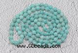 GMN518 Hand-knotted 8mm, 10mm amazonite 108 beads mala necklaces