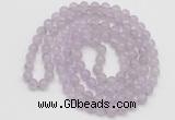 GMN520 Hand-knotted 8mm, 10mm lavender amethyst 108 beads mala necklaces