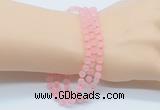 GMN5500 Hand-knotted 6mm matte rose quartz 108 beads mala necklaces