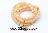 GMN7027 8mm honey jade 108 mala beads wrap bracelet necklace