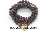 GMN7043 8mm red tiger eye 108 mala beads wrap bracelet necklace