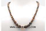 GMN7332 grade AA yellow tiger eye graduated beaded necklace & bracelet set