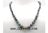 GMN7343 African turquoise graduated beaded necklace & bracelet set