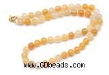 GMN7705 18 - 36 inches 8mm, 10mm round yellow aventurine beaded necklaces