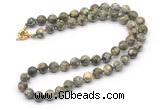 GMN7714 18 - 36 inches 8mm, 10mm round rhyolite beaded necklaces