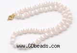 GMN7733 18 - 36 inches 8mm, 10mm faceted round Tibetan agate beaded necklaces