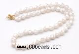 GMN7735 18 - 36 inches 8mm, 10mm faceted round Tibetan agate beaded necklaces