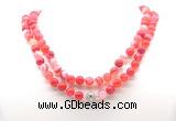 GMN8006 18 - 36 inches 8mm, 10mm red banded agate 54, 108 beads mala necklaces