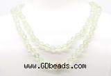 GMN8025 18 - 36 inches 8mm, 10mm prehnite 54, 108 beads mala necklaces