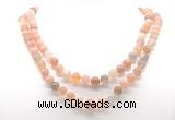 GMN8028 18 - 36 inches 8mm, 10mm moonstone 54, 108 beads mala necklaces