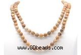 GMN8033 18 - 36 inches 8mm, 10mm picture jasper 54, 108 beads mala necklaces