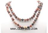 GMN8034 18 - 36 inches 8mm, 10mm brecciated jasper 54, 108 beads mala necklaces