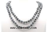 GMN8045 18 - 36 inches 8mm, 10mm eagle eye jasper 54, 108 beads mala necklaces