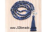 GMN8202 18 - 36 inches 8mm sodalite 54, 108 beads mala necklace with tassel