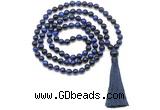 GMN8484 8mm, 10mm blue tiger eye 27, 54, 108 beads mala necklace with tassel