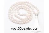 GMN8488 8mm, 10mm Tibetan agate 27, 54, 108 beads mala necklace with tassel