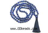 GMN8537 8mm, 10mm lapis lazuli 27, 54, 108 beads mala necklace with tassel