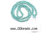 GMN8540 8mm, 10mm amazonite 27, 54, 108 beads mala necklace with tassel