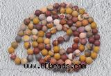 GMN921 Hand-knotted 8mm, 10mm matte mookaite 108 beads mala necklaces