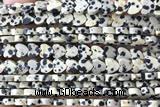 HEAR47 15 inches 6mm heart dalmatian jasper beads