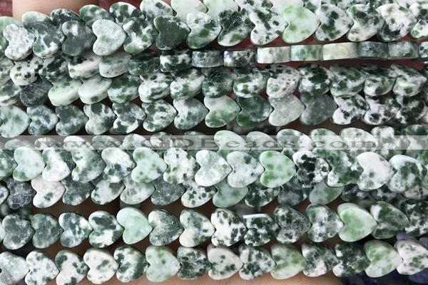 HEAR48 15 inches 6mm heart Qinghai jade beads