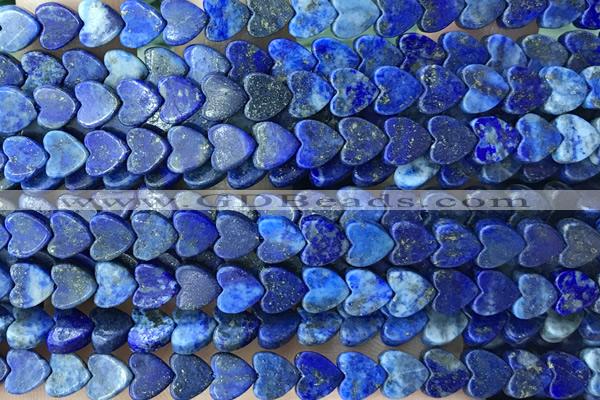 HEAR55 15 inches 6mm heart lapis lazuli beads