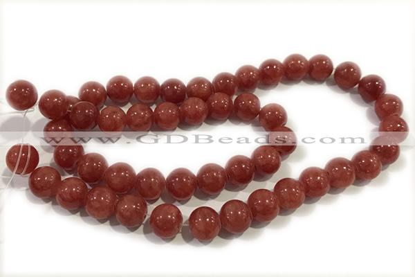 JADE114 15 inches 4mm round honey jade gemstone beads